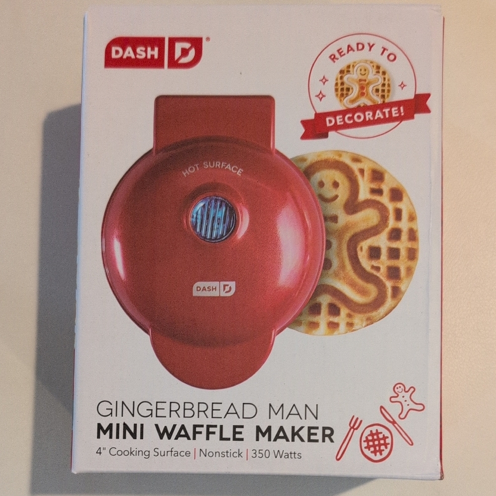 Red Gingerbread Waffle Maker